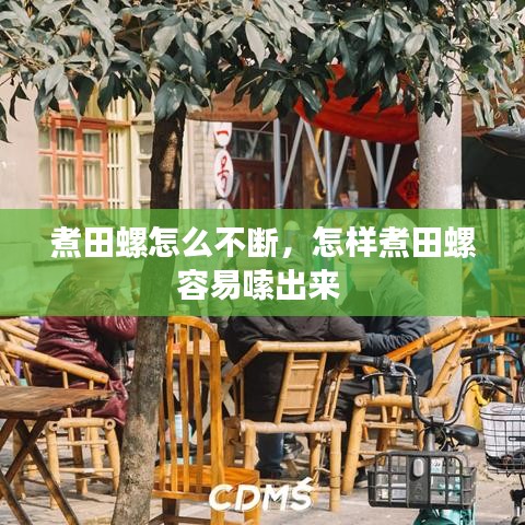 煮田螺怎么不断，怎样煮田螺容易嗦出来 