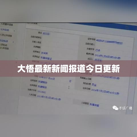 大悟最新新闻报道今日更新