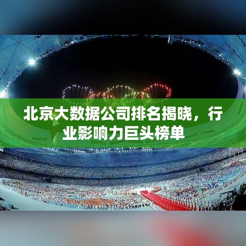 北京大数据公司排名揭晓，行业影响力巨头榜单