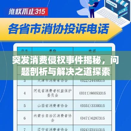 突发消费侵权事件揭秘，问题剖析与解决之道探索