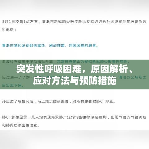 突发性呼吸困难，原因解析、应对方法与预防措施