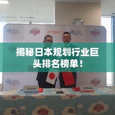 揭秘日本规划行业巨头排名榜单！