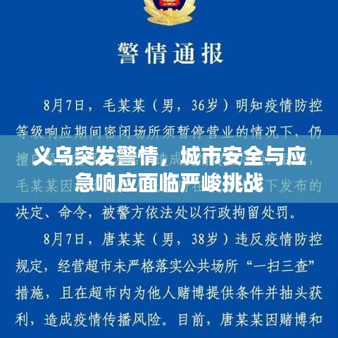 义乌突发警情，城市安全与应急响应面临严峻挑战