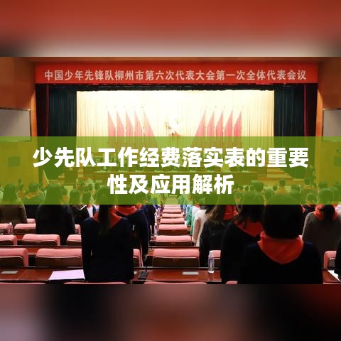 少先队工作经费落实表的重要性及应用解析