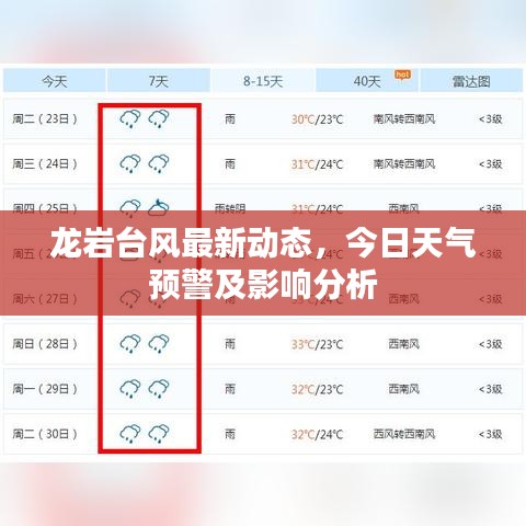 龙岩台风最新动态，今日天气预警及影响分析